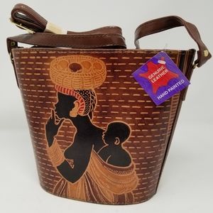 Vintage African Inspired Leather Ethnic New Bag